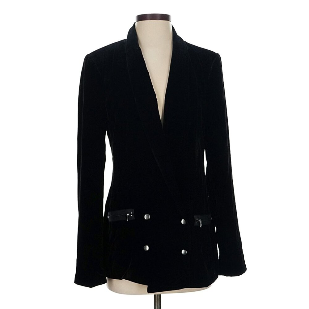 NWOT Paige Black Velvet Karissa Blazer Jacket Size Small